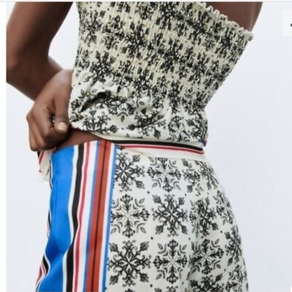 Zara scarf print palazzo pants - Picture 5 of 8